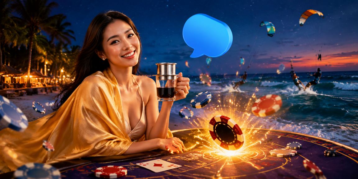 Người dùng tại Mũi Né thưởng thức cà phê và tham gia baccarat trực tuyến buổi sáng
